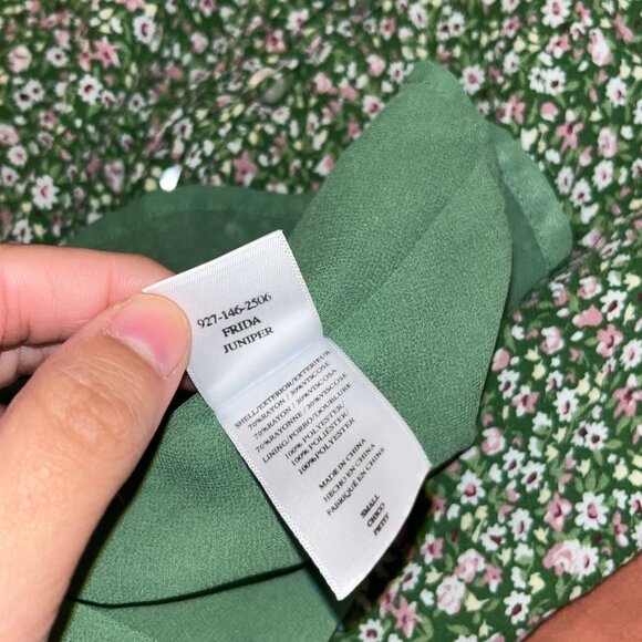Rails Frida Strappy Summer Dress Green Floral Size Small S - Picture 11 of 12